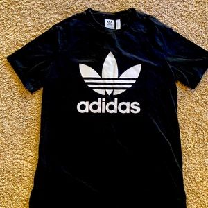 Adidas Cotton Spandex Stretch Black Shirt